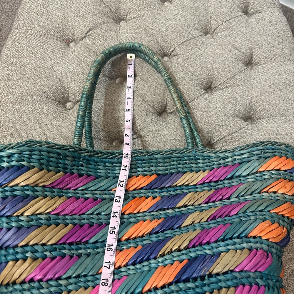 Colorful Woven Tote Bag - Picture 9 of 9